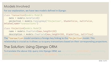 Translating SQL Queries to Django ORM