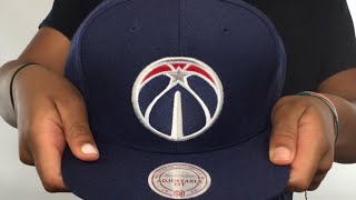 Wizards 'BASIC-LOGO SNAPBACK' Navy Hat by Mitchell and Ness