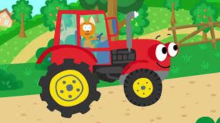 El Gatito Koté | Cuatro ruedas de un tractor | Canciones infantiles y dibujos animados