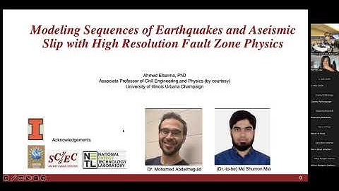 Ahmed Ettaf Elbanna, Modeling sequences of earthquakes and aseismic slip in complex fault zones