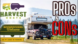 Pro’s & Con’s for Harvest Host & Boondockers Welcome 2023 Review! Solo travel, RV life! Thoughts 4K!