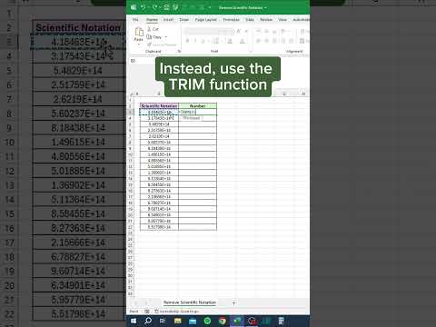 Remove Scientific Notation in Excel‼️ #excel