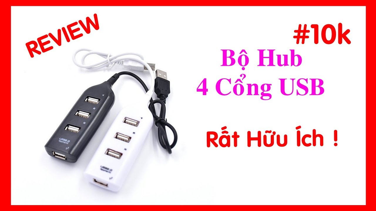 Trên Tay HUB Chia 4 Cổng USB Trên Shopee | GVD REVIEW