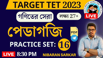 Math Pedagogy Set 16 | Primary TET Math Class 2023 | Primary TET Preparation 2023 Math | Nibaran Sir