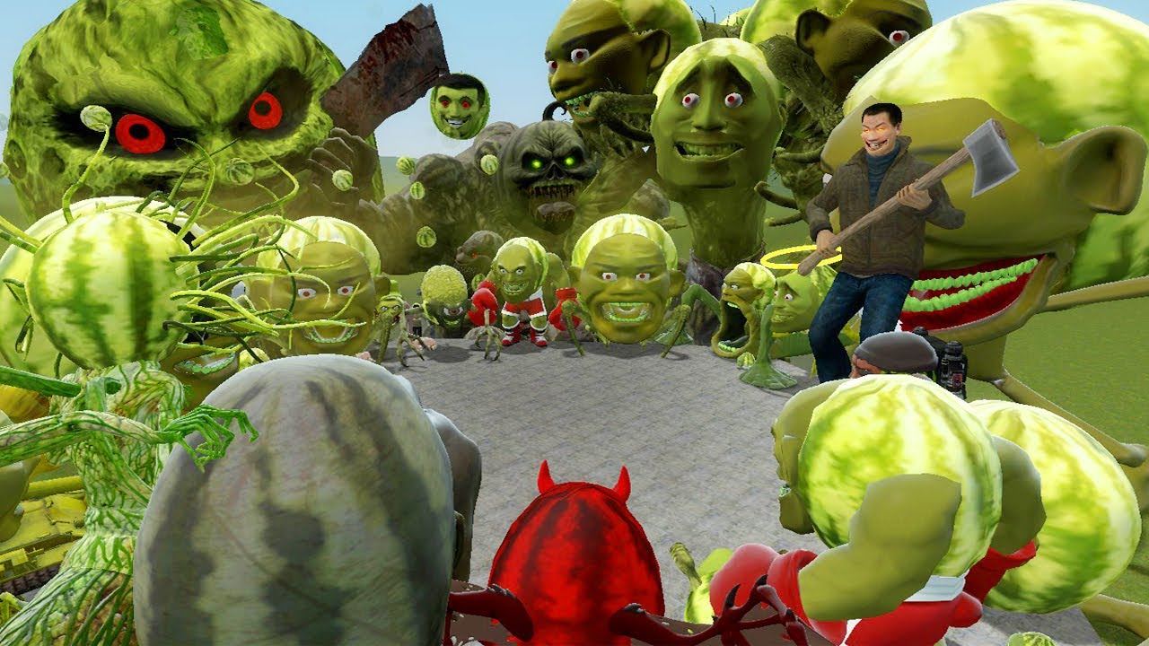 I COLLECTED NEW ALL THE NEWEST LIN GANG MELON VERSIONS TO FIND OUT WHO IS THE STRONGEST IN GMOD