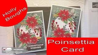 Boughs of Holly Poinsettia Card