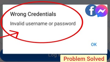How To fix Facebook Messenger "WRONG CREDENTIALS" Invalid Username or Password 2024 |