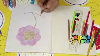 how to draw a Flower idea with shape for kids #drawing 🖍️🎨🖌️ #learning