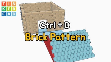 Brick Pattern Ctrl D duplicate - 3D Modeling with Tinkercad