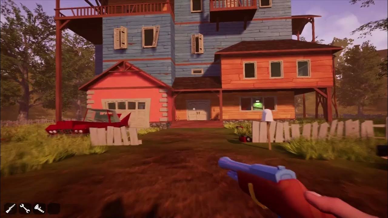 Hello Neighbor Rifle HELLO NEIGHBOR ALPHA 1 - LE SACO EL RIFLE AL VECINO - YouTube