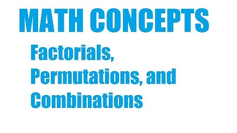 Factorials, Permutations, and Combinations
