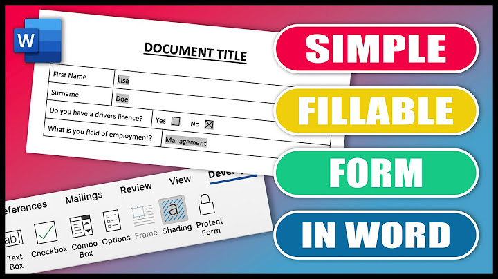 How To Create A Word Document With Fillable Fields