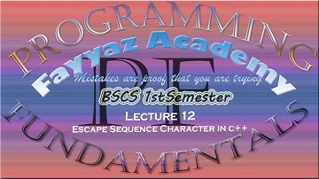 escape sequence character in c++ in urdu