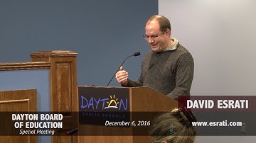 F.U.D. - Fear, Uncertainty, and Doubt - David Esrati to the Dayton Board of Education