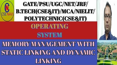 STATIC LINKING VS DYNAMIC LINKING IN OPERATING SYSTEM/STATIC LINKING AND DYNAMIC LINKING IN OS