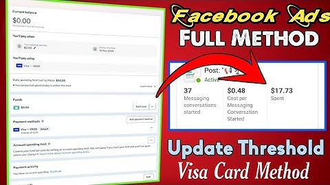 FACEBOOK Visa UPDATE Threshold Method! Update Autopay Facebook ADS Method 2025 ! Threshold Method