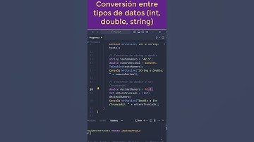 Conversión entre tipos de datos int, double, string
