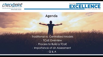 Putting Excellence In Your Testing CoE!