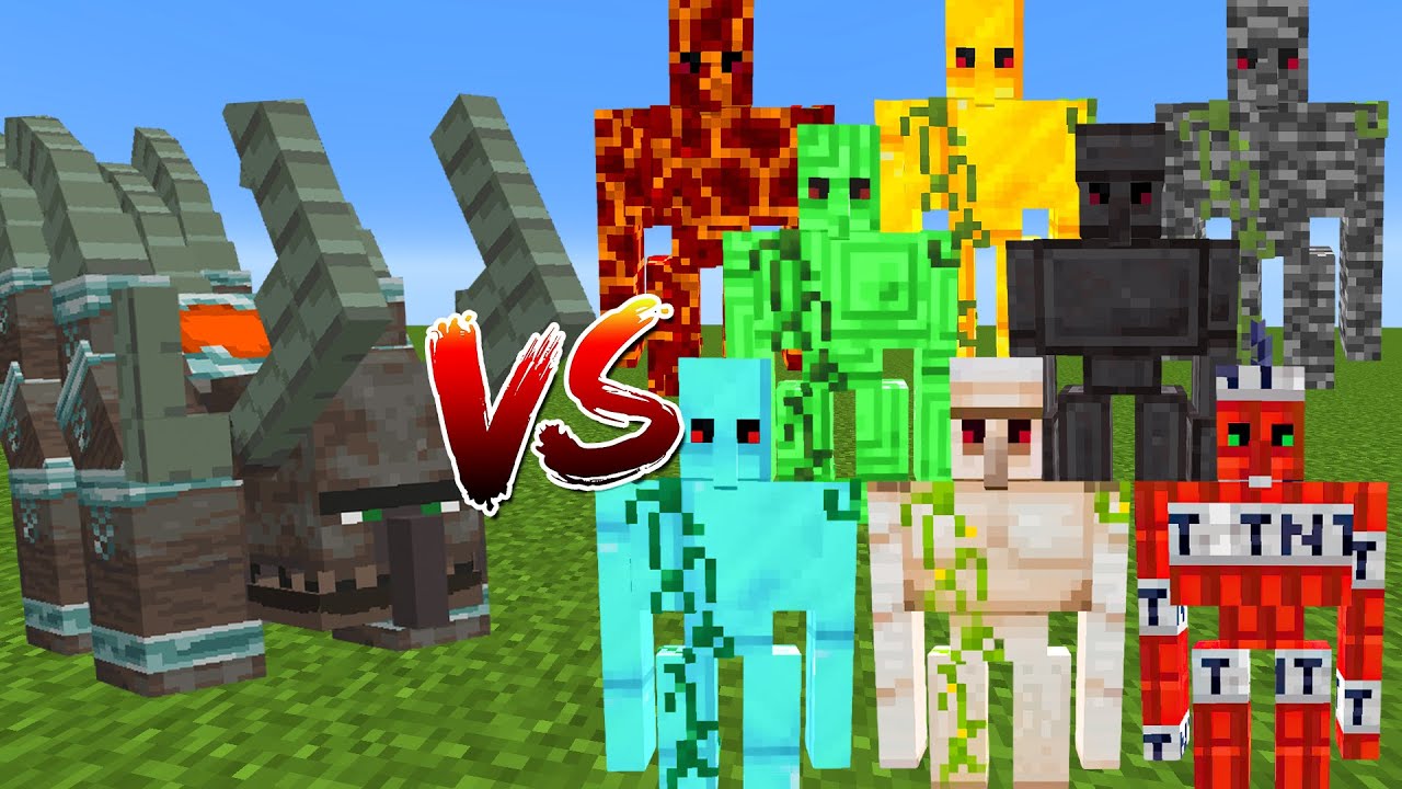 MUTANT RAVAGER VS ALL GOLEM | Battle Minecraft - YouTube