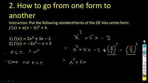 2.6. The quadratic function (part II)