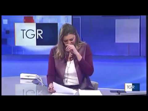 La giornalista della Rai si emoziona in diretta