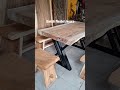 contoh meja makan kombinasi kaki besi daun meja solid #danishmeubeljepara #woodworking #wood