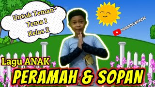 Lagu peramah dan sopan karaoke | lagu peramah dan sopan tema 1 kelas 2 karaoke