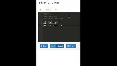 Python || slice function