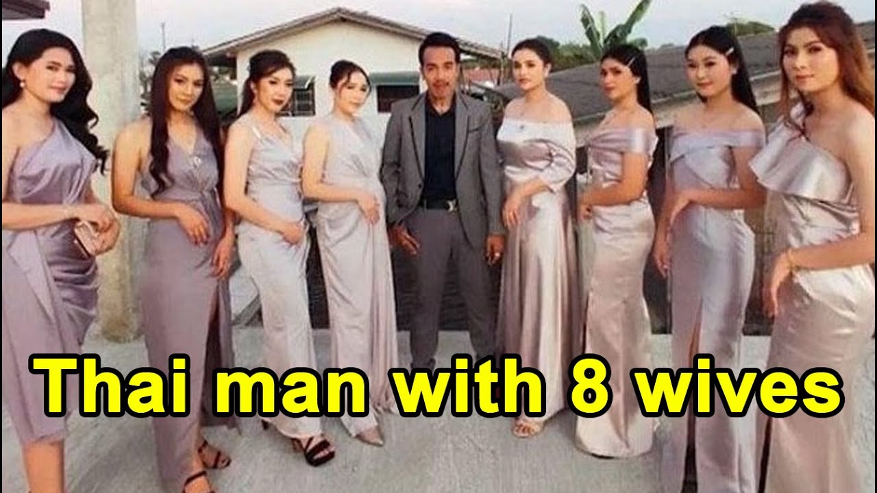 Thai man with 8 wives has drawn up rota to decide who gets to be with him