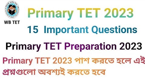 Primary tet preparation 2023 | wb primary tet 2023 | primary tet evs classes