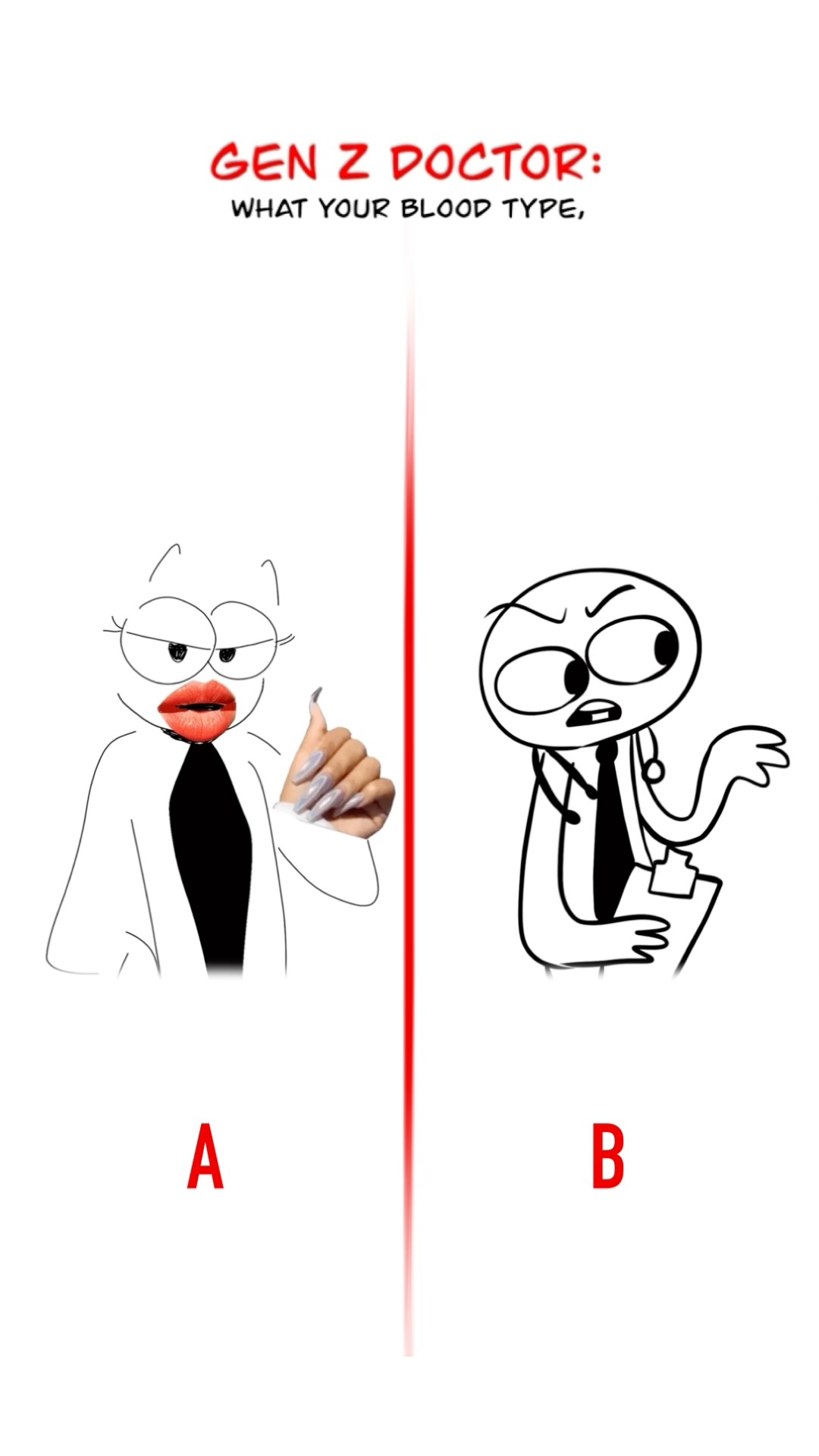 Gen Z Doctor ? A vs B (Animation Meme) #shorts