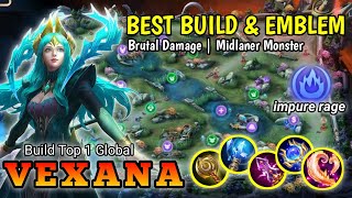 MIDLANER MONSTER ~ VEXANA MIDLANER BRUTAL DAMAGE | Build Top 1 Global Vexana | Gameplay MLBB ~~