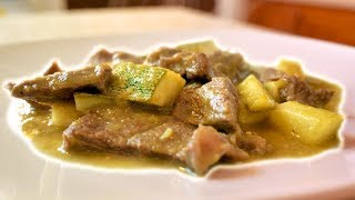 Bistec Con Calabacitas En Salsa Verde!  Recetas Mexicanas Faciles!