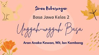 Bahasa Jawa Kelas 2 SD Unggah-ungguh Basa | Aran Anake Kewan | Arane Wit | Arane Kembang