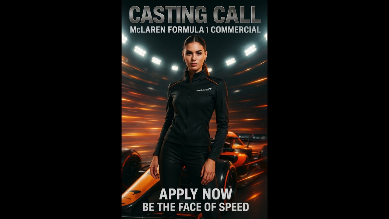 🔹 Formula 1 McLaren Commercial Casting Call