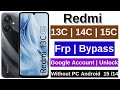 Xiaomi FRP Bypass 2026 | Redmi 13C/14C/15C HyperOS Google Account Unlock Without PC Android  15 /14