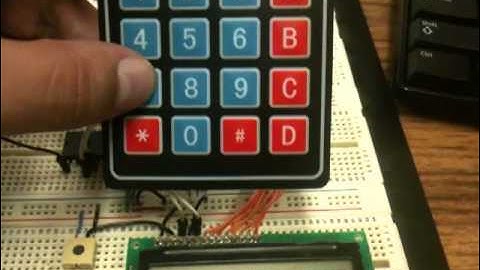 Display a character on LCD display using a keypad