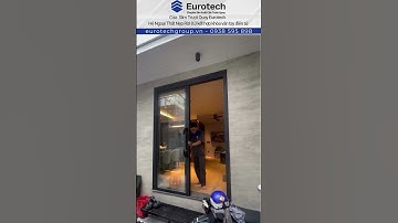 Cửa  Slim Trượt Quay Eurotech Hệ Ngoại Thất Nẹp Rời 8.0 kết hợp khóa vân tay điện tử