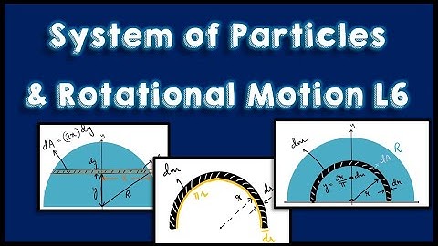 Rotational Mechanics | L6 | Centre of Mass of a Semi-Circular Disc | Important Derivation