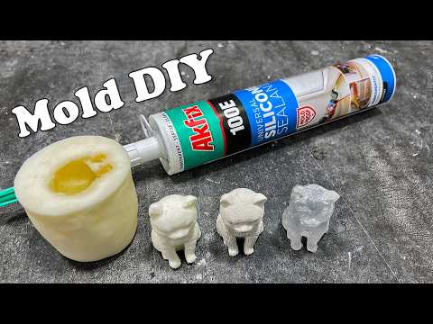 DIY Volumetric Silicone Mold From Sealant And Starch 