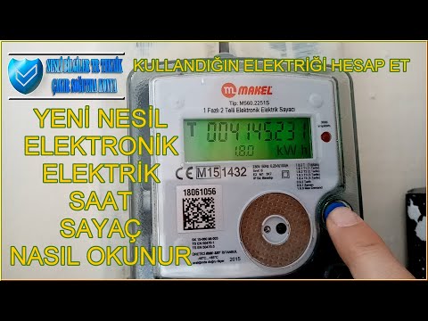 Yeni Nesil Elektronik Elektrik Sayacı Nasıl Okunur  - Nasıl Hesaplanır - Sesli Bilgiler TR - Teknik