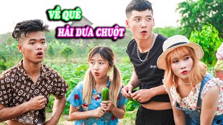 Khi Người Thành Phố Về Quê BỊ RỦ RÊ ĐI HÁI DƯA CHUỘT - Táo Xanh TV