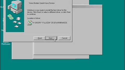 Install drivers in win98