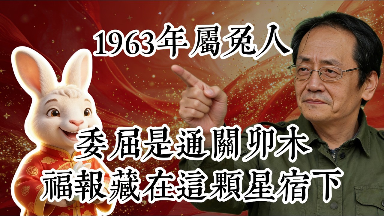 1963年屬兔人：委屈是通關卯木，福報藏在這顆星宿下！#倪海廈 #倪海廈學術講堂 #中醫養生 #經方中醫 #自然療法 #養生之道 #中醫理論  #中華醫學