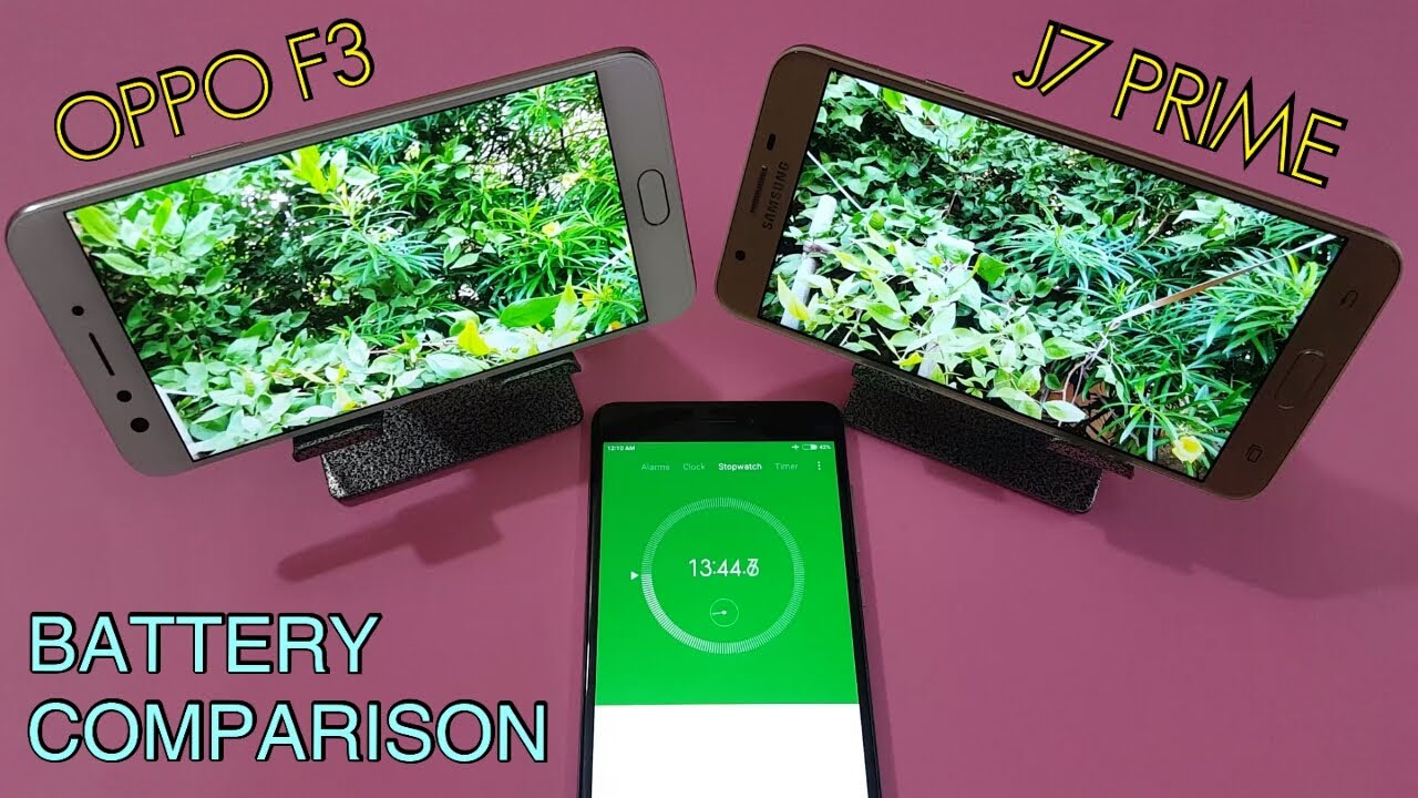 Oppo F3 vs Samsung J7 Prime Battery Comparison | Ultimate Test!!