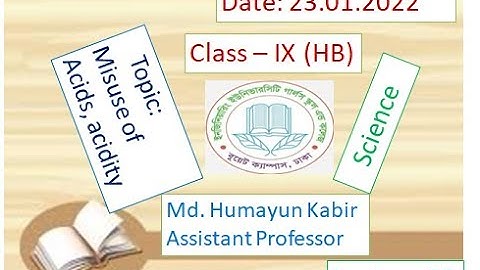 EUGSC - Class - IX(HB), Subject: Science (Chem), Lecture - 3, Md. Humayun Kabir, Assistant Professor