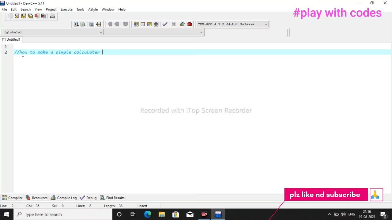 basic calculator using switch statement in #c,language #ITengineer #GGV ...
