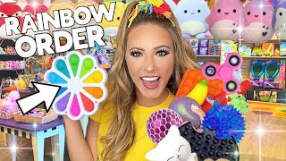 FIDGET SHOPPING IN RAINBOW ORDER AT LEARNING EXPRESS 🌈😱 *HIGHLY SATISFYING*