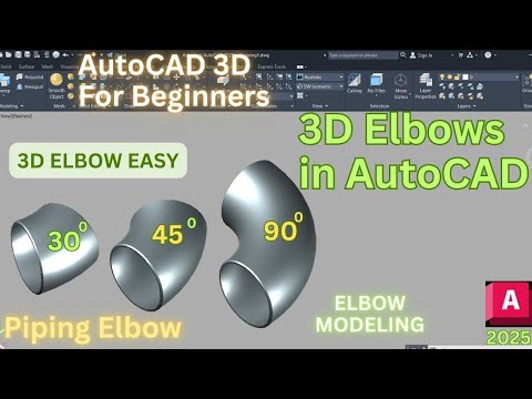 Tuyauterie 3D AutoCAD : Création de coudes à 45° et 90° | Guide de modélisation complet