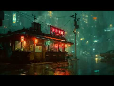 Lofi Zen – Rainy Night at the Neon Ramen Bar | Cyberpunk Chill for Focus and Relaxation | 4K